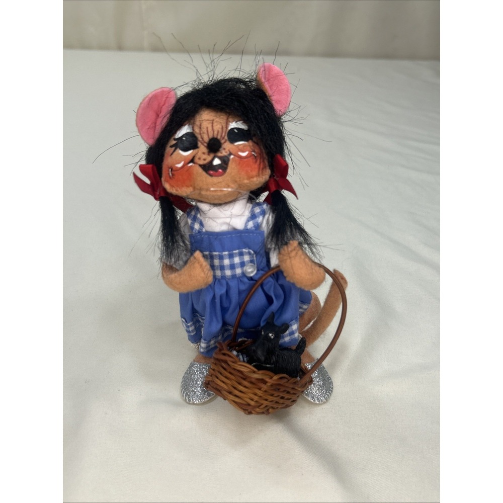 NWT Annalee 6" Wizard Of Oz Dorothy Mouse Holding Toto In Basket 2008